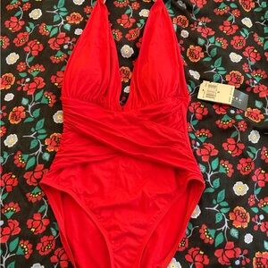 La Blanca Red One-Piece Swimsuit
